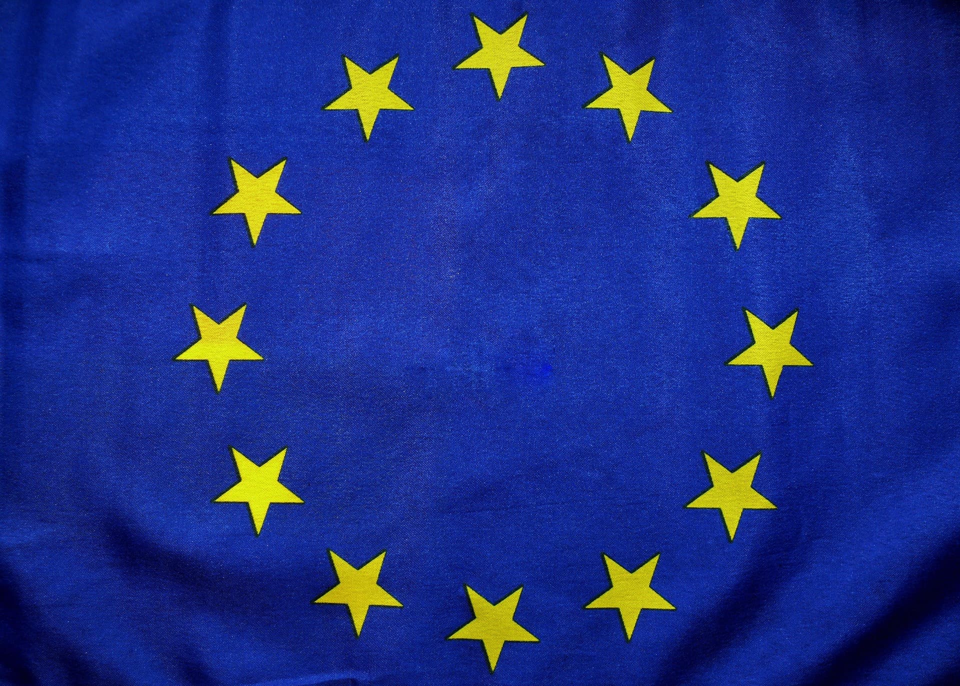 European Union flag close-up